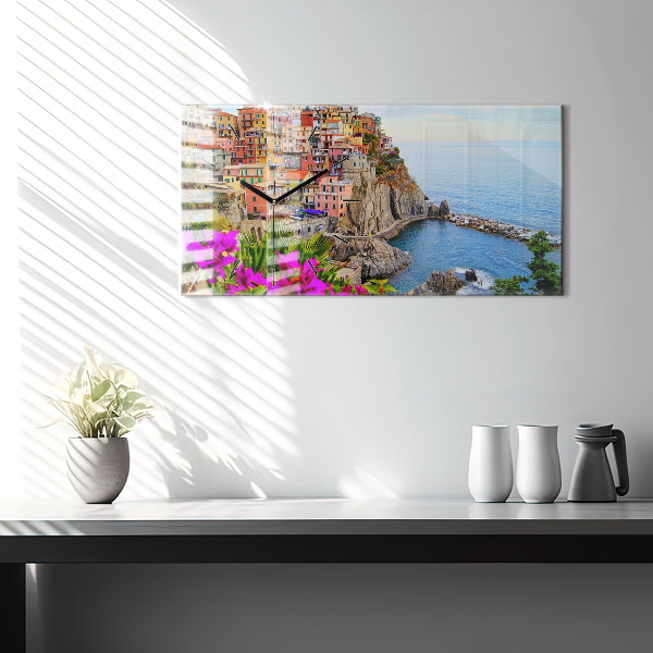 Vízszintes üvegóra Cinque Terre-part