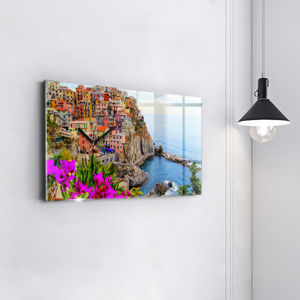 Vízszintes üvegóra Cinque Terre-part