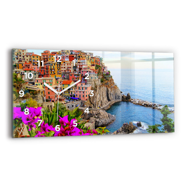 Vízszintes üvegóra Cinque Terre-part