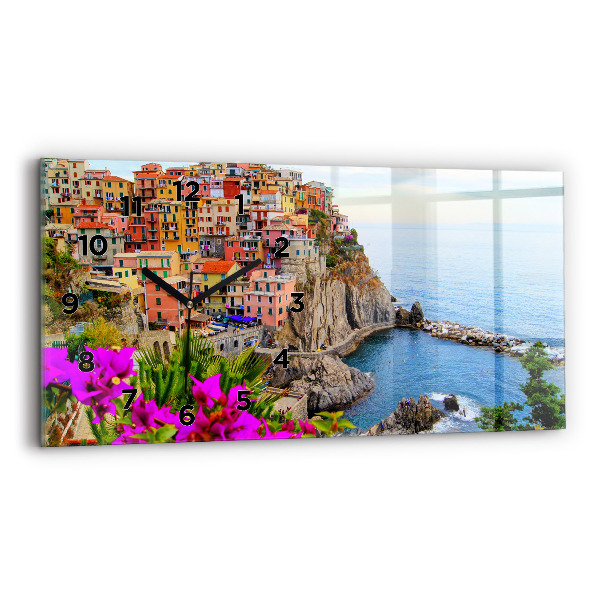 Vízszintes üvegóra Cinque Terre-part