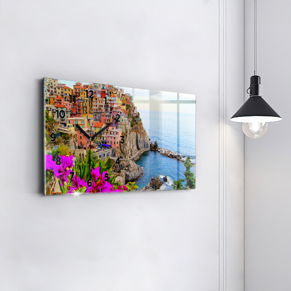 Vízszintes üvegóra Cinque Terre-part