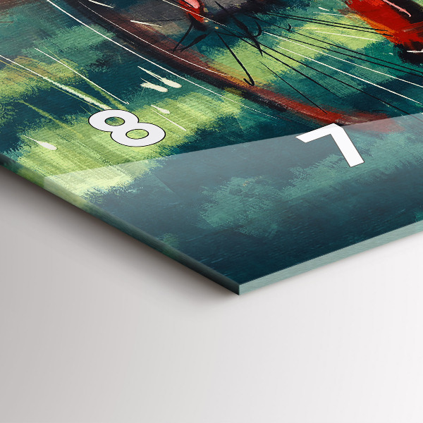 Vízszintes üvegóra Festett bicikli