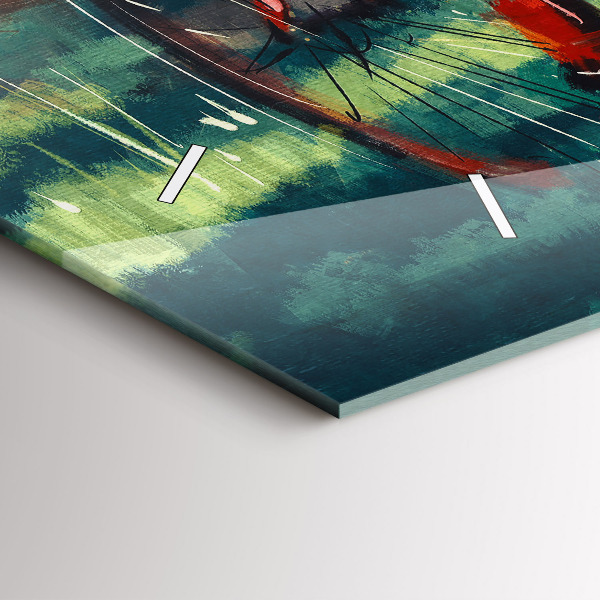 Vízszintes üvegóra Festett bicikli