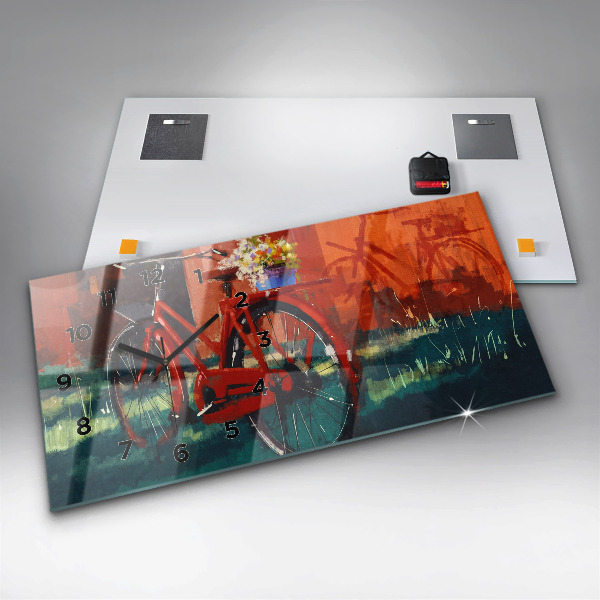 Vízszintes üvegóra Festett bicikli