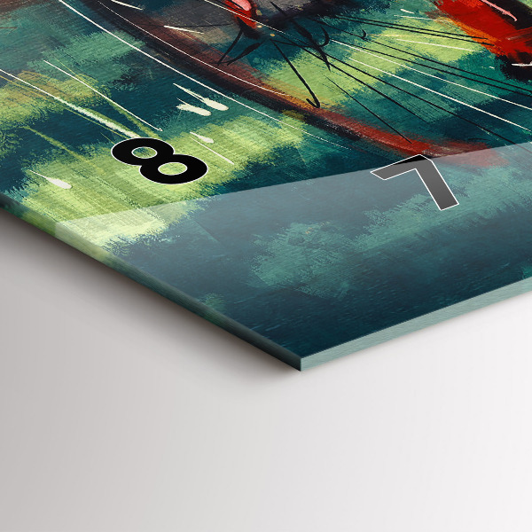 Vízszintes üvegóra Festett bicikli