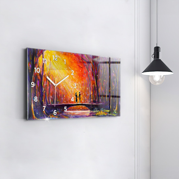 Vízszintes üvegóra Pár az erdőben