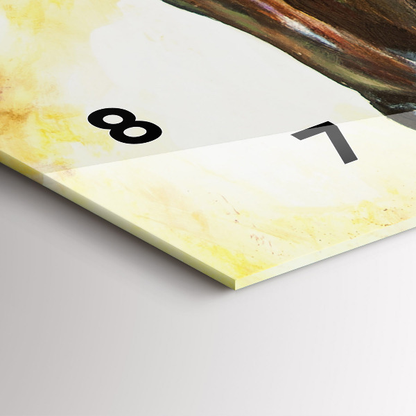 Vízszintes üvegóra Két festett ló