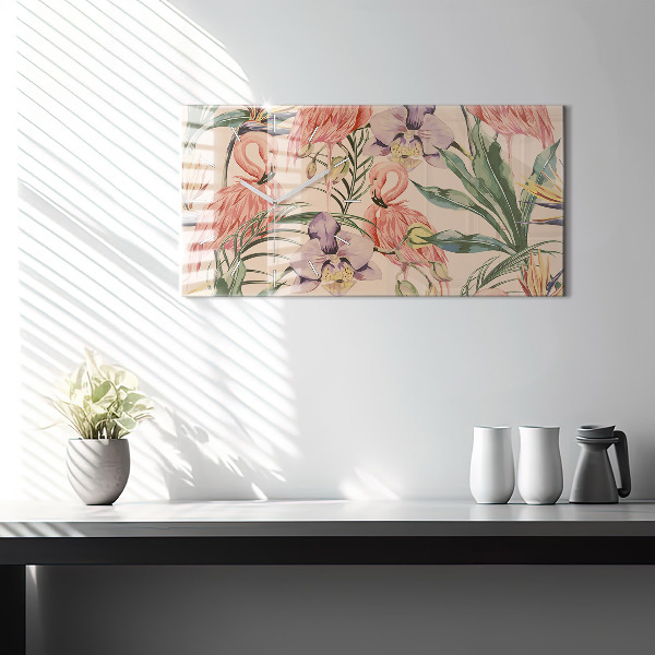 Vízszintes üvegóra Trópusi pálmalevél