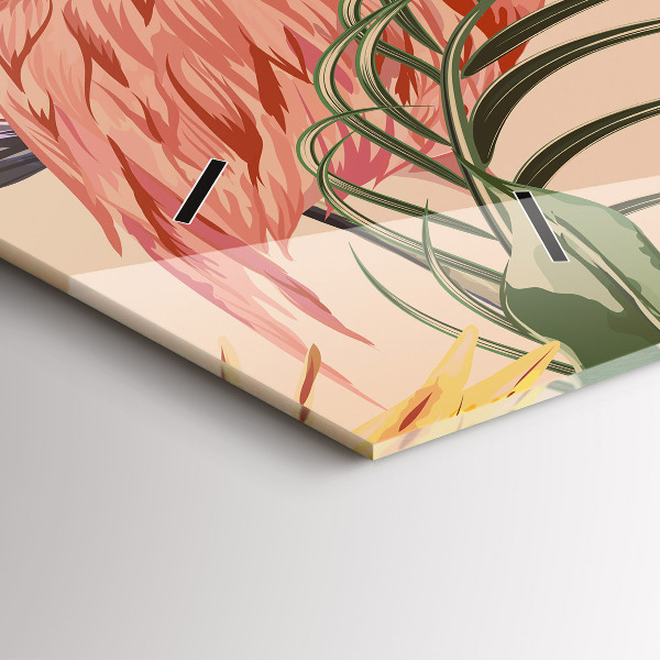 Vízszintes üvegóra Trópusi pálmalevél