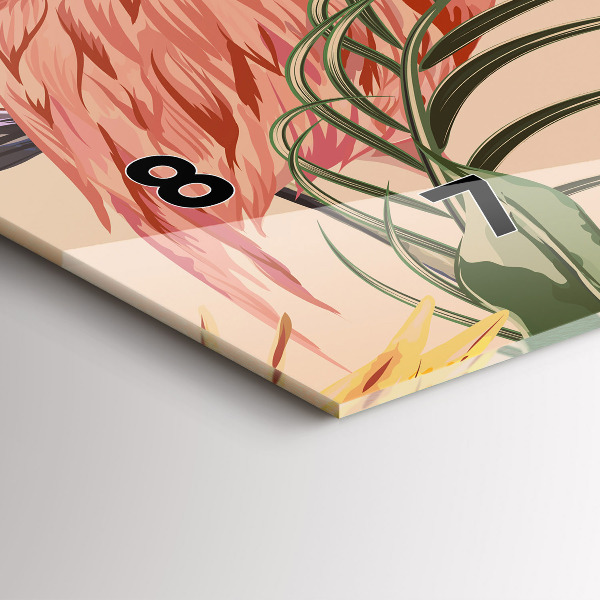 Vízszintes üvegóra Trópusi pálmalevél