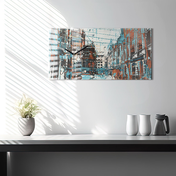 Vízszintes üvegóra Street Art