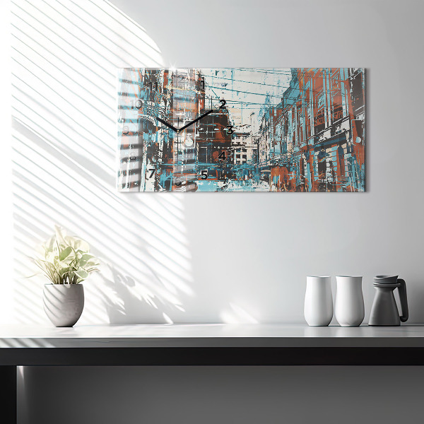 Vízszintes üvegóra Street Art