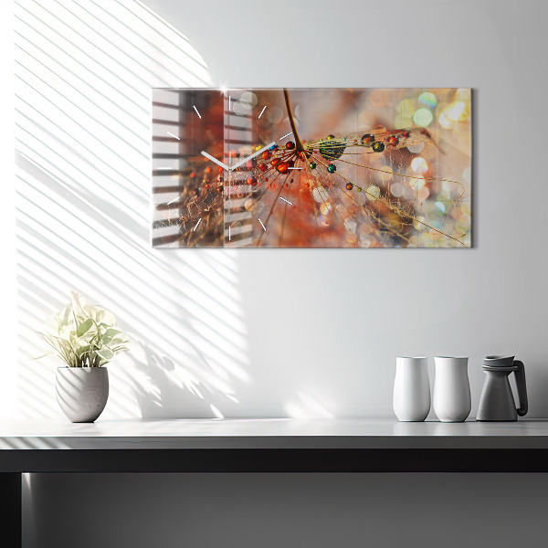 Vízszintes üvegóra Pitypang harmattal