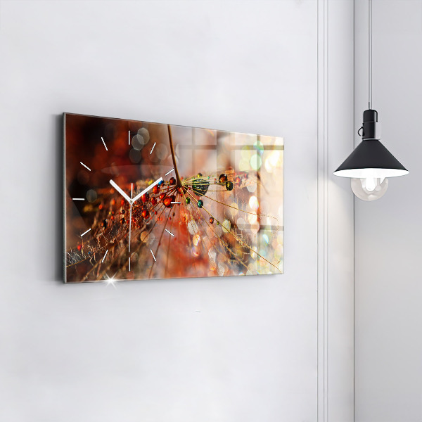 Vízszintes üvegóra Pitypang harmattal