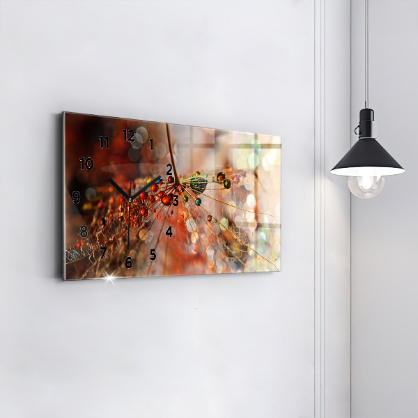 Vízszintes üvegóra Pitypang harmattal