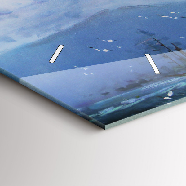 Vízszintes üvegóra Hajó a vízen