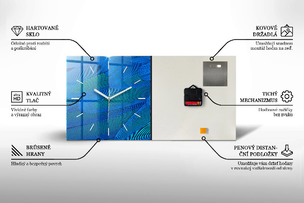 Vízszintes üvegóra Geometriai minta