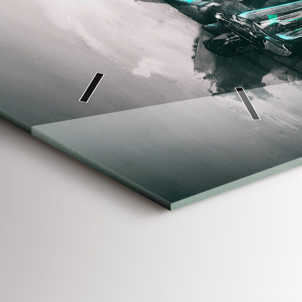 Vízszintes üvegóra Old School Car