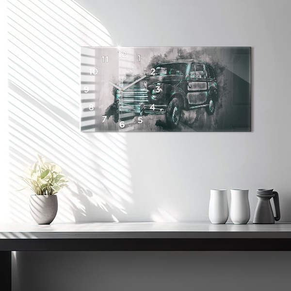Vízszintes üvegóra Old School Car
