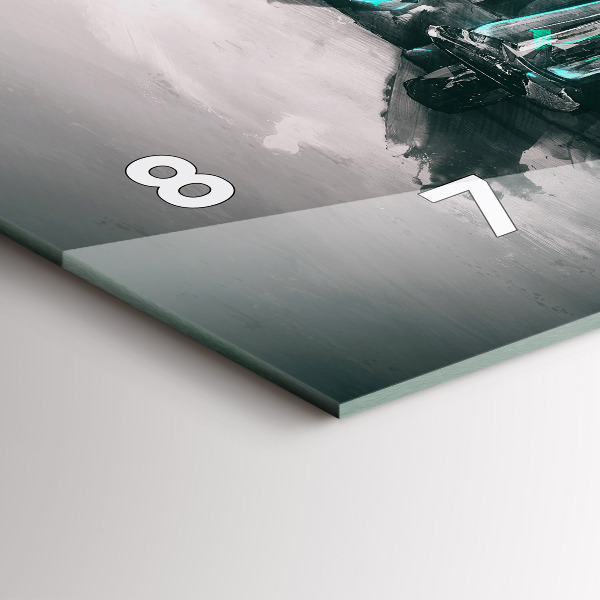 Vízszintes üvegóra Old School Car