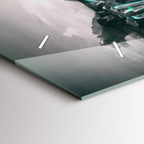 Vízszintes üvegóra Old School Car