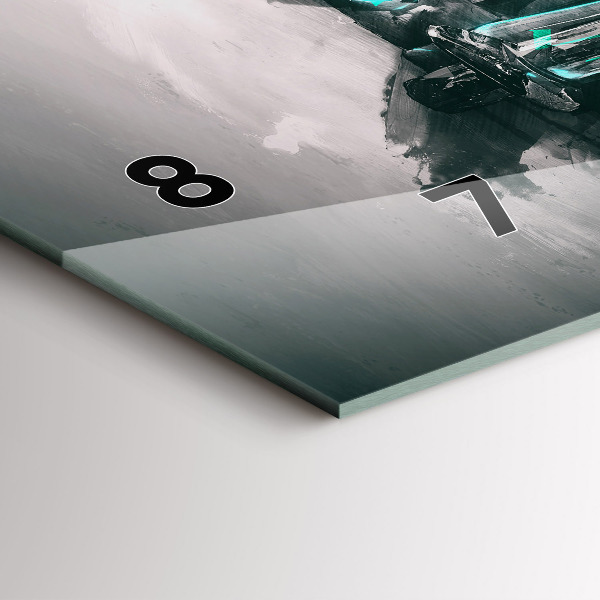 Vízszintes üvegóra Old School Car