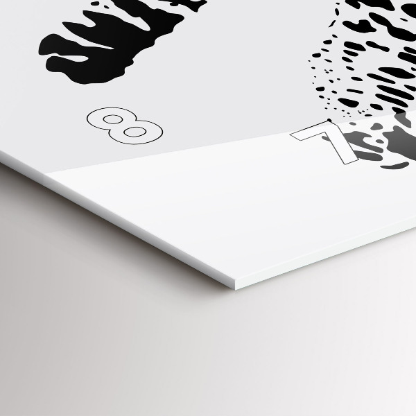 Vízszintes üvegóra Sziluettje egy párduc