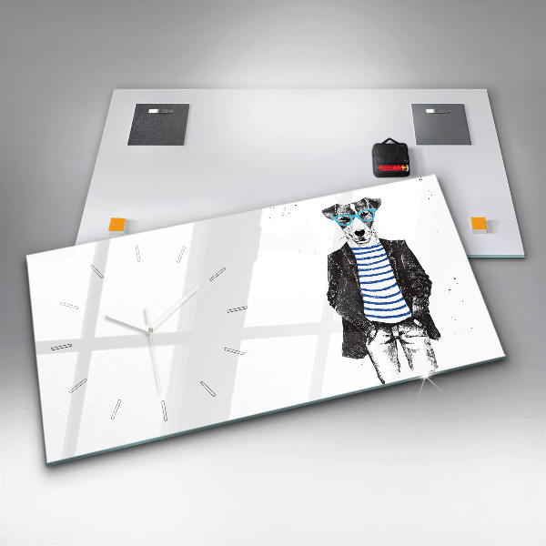 Vízszintes üvegóra Kutya az emberi testben