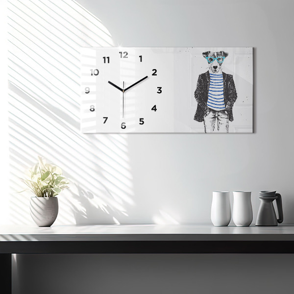 Vízszintes üvegóra Kutya az emberi testben