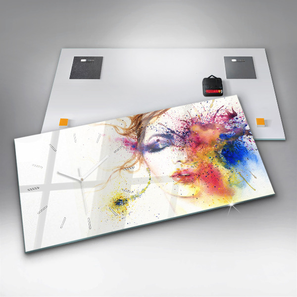 Vízszintes üvegóra Egy titokzatos nő portréja