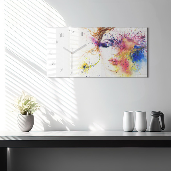 Vízszintes üvegóra Egy titokzatos nő portréja