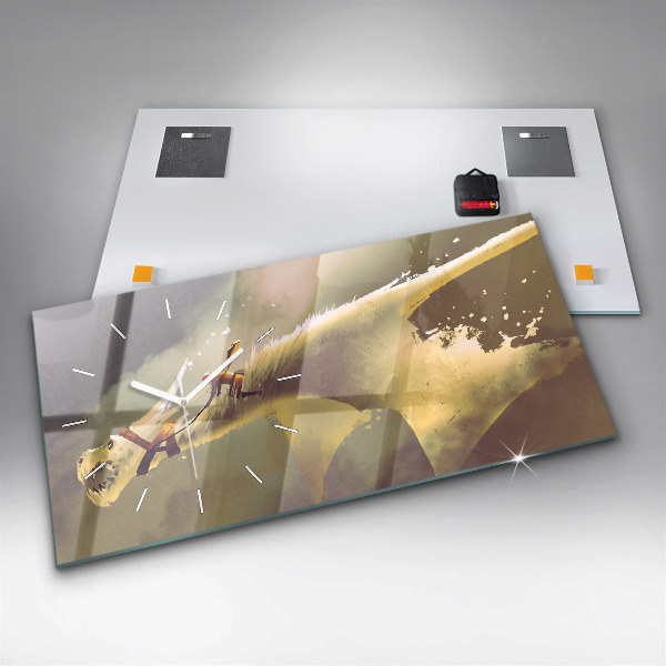 Vízszintes üvegóra Sárkánylovas illusztráció