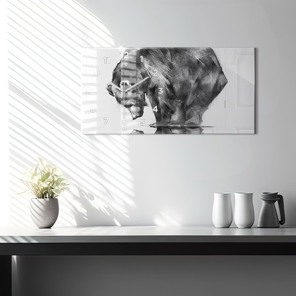 Vízszintes üvegóra Rajzfilm medve