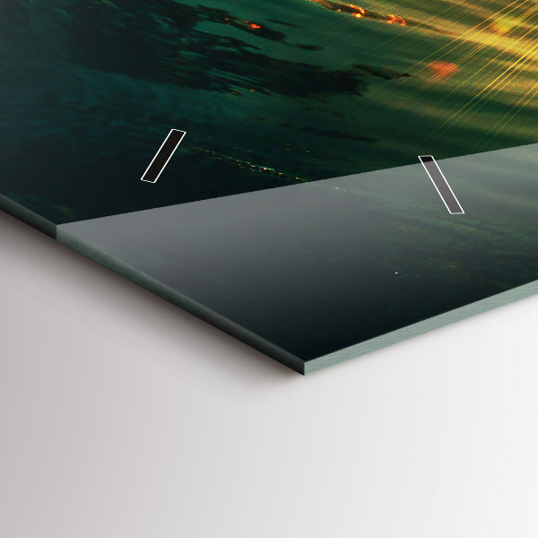 Vízszintes üvegóra Hullámok naplemente perspektívája