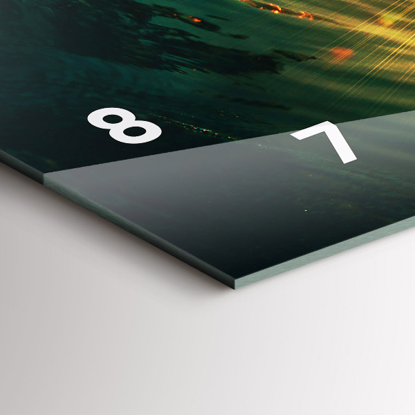 Vízszintes üvegóra Hullámok naplemente perspektívája