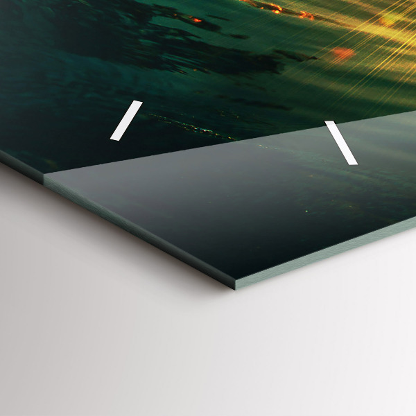 Vízszintes üvegóra Hullámok naplemente perspektívája