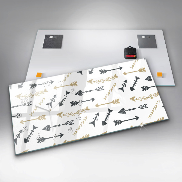 Vízszintes üvegóra Geometrikus csípő minta