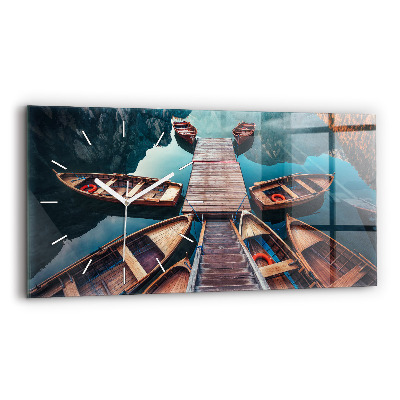 Vízszintes üvegóra Móló és tó