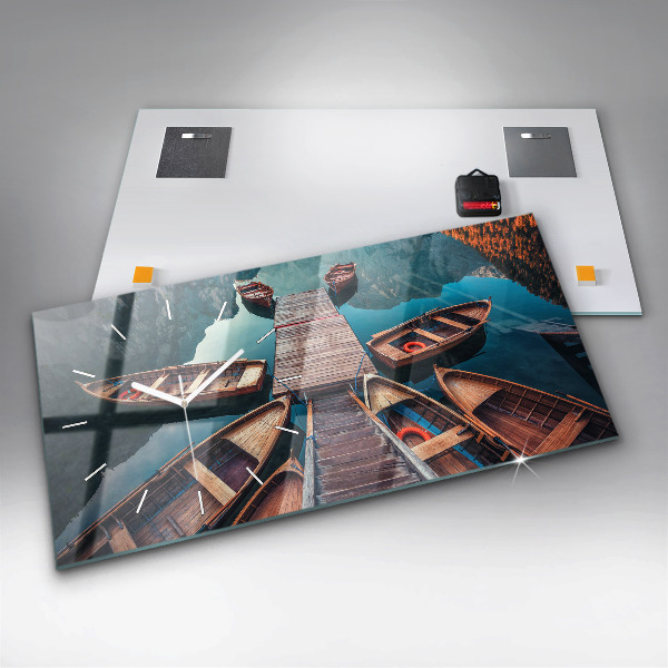 Vízszintes üvegóra Móló és tó