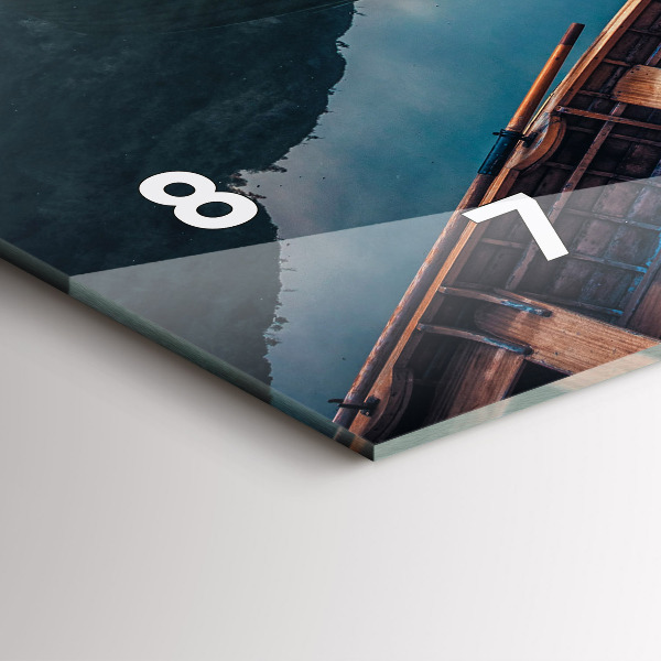 Vízszintes üvegóra Móló és tó