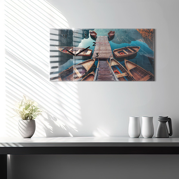 Vízszintes üvegóra Móló és tó