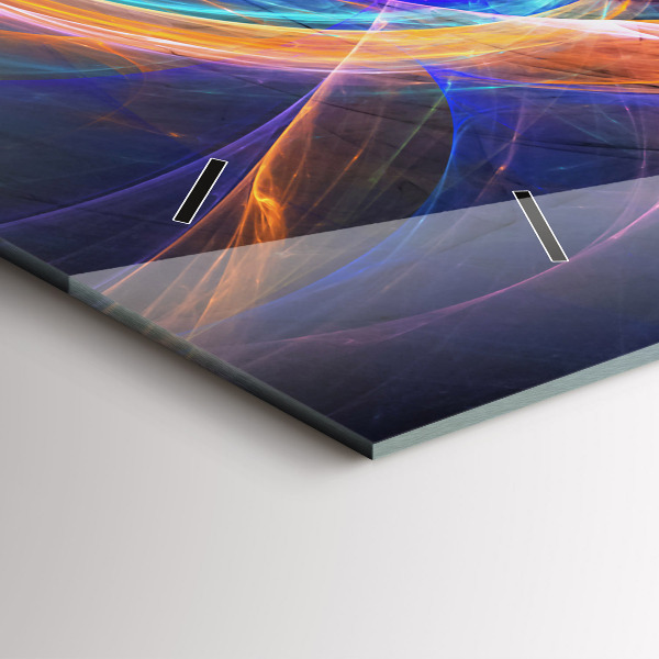 Vízszintes üvegóra Színes fraktál