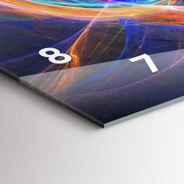 Vízszintes üvegóra Színes fraktál