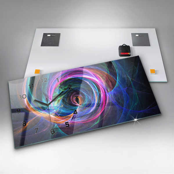 Vízszintes üvegóra Színes fraktál