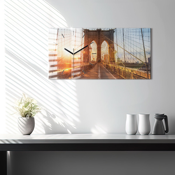 Vízszintes üvegóra Brooklyn Bridge NYC