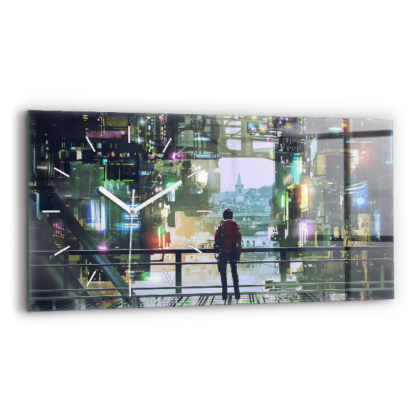 Vízszintes üvegóra Cyberpunk