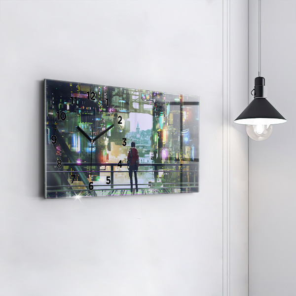 Vízszintes üvegóra Cyberpunk