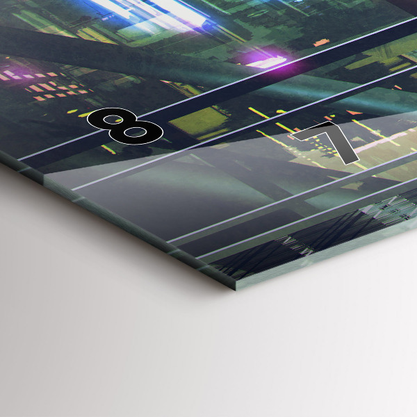 Vízszintes üvegóra Cyberpunk