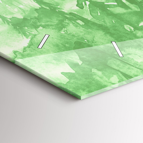 Vízszintes üvegóra Zöld erdő festése