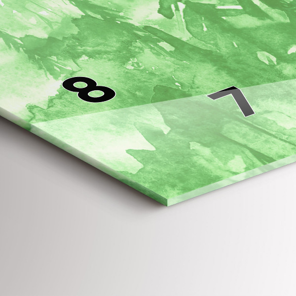 Vízszintes üvegóra Zöld erdő festése